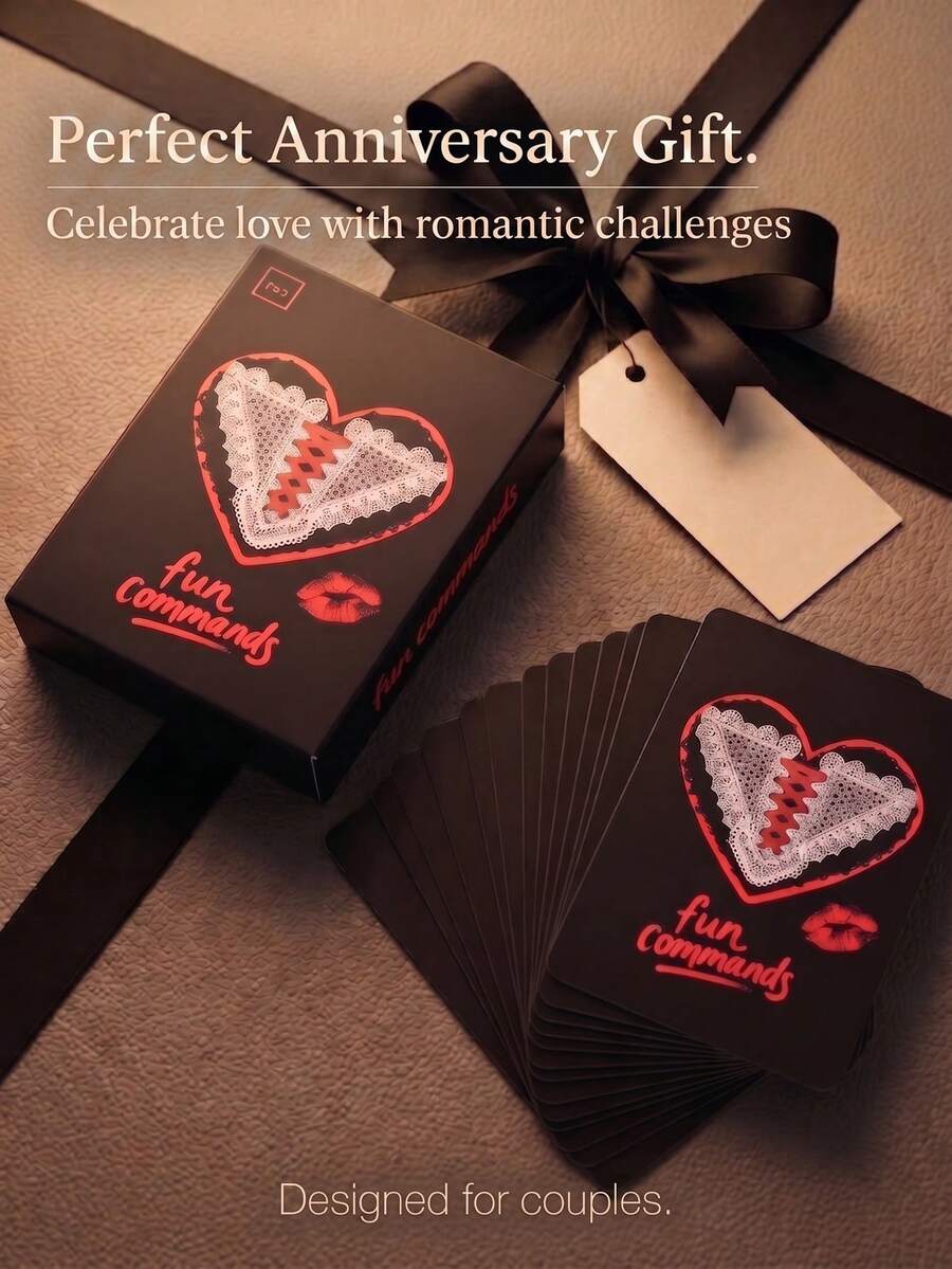 50-Piece Romantic Date Night Card Game For Couples, Spark Joy & Deep Connection, Romantic Interactive Challenges For Him And Her, Engaging Two-Player Evening Board Game, Perfect Anniversary & Birthday Present - Multicolor - View 1