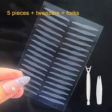 5/10Sheets Fox Eyelid Tape, Natural Invisible Mesh Lifter Strips, Strong Support For Puffy, Droopy & Uneven Eyelids - Brown - View 6