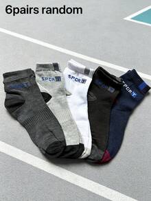 5 Pairs Men's Mid-Calf Socks, Korean Style Sports Socks, Mesh Design, Anti-Odor, Sweat-Absorbent, Breathable, All-Season - Multicolor - View 12