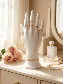1 buah Model Pajangan Perhiasan Tangan Realistis, Stand Pajangan Fotografi Perhiasan, Rak Penyimpanan Perhiasan untuk Meja, Cincin, dan Gelang - MultiWarna - View 4