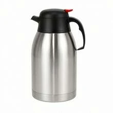 2L Stainless Steel Thermal Coffee Carafe, Double Wall Vacuum Insulated Pot With Push Button Lid And Ergonomic Handle For Long Heat Retention - Silver - View 10