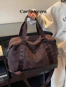 New Fashion Travel Bag, Solid Color PU Matte Design, Stylish And Popular, Suitable For Short Trips And Fitness, With Independent Shoe Compartment, Large Capacity, Versatile And Exquisite - Multicolor - View 13
