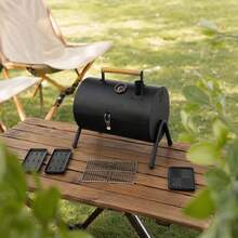 Portable Folding Outdoor Charcoal Grill With Double-Sided Griddle Pan For Home And Camping - View 8