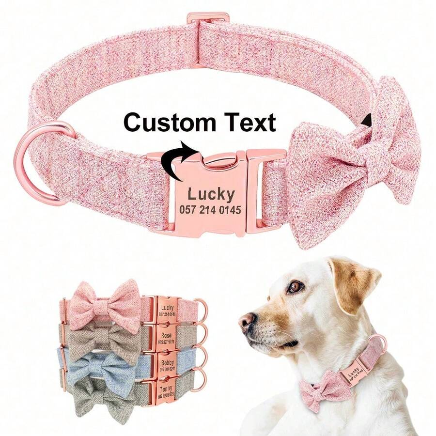 Pet Slip & Martingale Collars - Pink - View 1