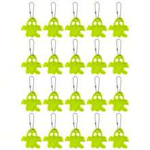 7PCS Double-Sided Reflective Keychains - Fun Nighttime Fashion Accessories, Perfect Halloween Gift, Party Decoration, Small Gift - Ideal Halloween Gift, Bag Charm, Decorative Keychains And Key Rings - A - View 7