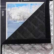 Winter Windproof & Warm Curtains | Thickened Aluminum Foil Insulation Film Bedroom Sealing Wind Blocker No-Drill Installation - Silver-faced Black-edged Thickened Curtains - View 5