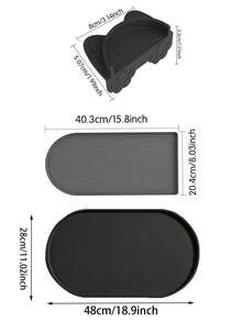 Alfombrilla de silicona para máquina de café, almohadilla antideslizante para mostrador de exprimidor, bandeja para máquina de café con bordes altos, protector de superficie para electrodomésticos de cocina, protege eficazmente el mostrador de arañazos, protector de encimera de cocina no eléctrico - Color sólido - Ver 10