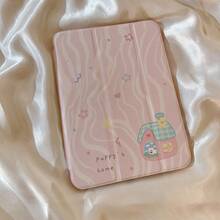 Ins Style Cute Puppy House Tablet Protective Case, Mirror Back Plate With Pen Slot, Tri-Fold Stand Shell, Compatible With Apple Pro 2025 New Model, Cute 10th/7/8/9/10th Gen, Fashion Air 7/6/8/Pro 12.9, Anti-Bend, Anti-Drop, Durable, 11th Gen (A16), Pro 13/Mini 7/6 And Other 11-Inch Models, Girls' Tablet Protective Cover, Boys' Tablet Protective Case, Suitable For Work, Travel And Daily Use - Pink - View 4