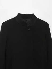 DEEKA kort blazer för dam, höstnyhet, europeisk och amerikansk stil, minimalistisk och mångsidig design - Svart - Visa 5
