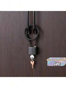 1 ổ khóa móc cáp thép mềm tay cầm dài cho xe điện, phù hợp cho ký túc xá, kho hàng, cổng sắt, phòng gym, tủ lưu trữ, hành lý, hộp dụng cụ, ngăn kéo chống trộm, phụ kiện khóa chống rỉ chống nước - Nhiều màu - Xem 1