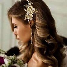 1pc Shiny Elegant Iron Hair Comb Bridal Wedding Hair Accessory For All Seasons - Color - View 2