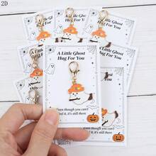 10pcs Cute Halloween Ghost Keychains, Ghost Theme Keychains, Perfect Gift For Halloween, Thanksgiving, Christmas And Other Holidays, Special Gift For Friends, Delicate Bag Charm - Multicolor - View 7