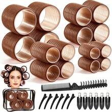 Self-Grip Rollers Kit With 16Rollers And 12Clips, Salon Quality Curlers For Diy Hairstyling, Heatless Rollers - Multicolor - View 21