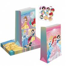 30-Piece Gift Bag Set With Multiple Themes - Stickers, Birthday And Holiday Gift Bags. Also Includes Cute Party Favor Boxes And Handheld Gift Bags, Suitable For Birthdays, Events And Celebrations. Each Set Contains 12 Paper Bags And 18 Stickers, Perfect For Fans To Add Fun To Various Occasions. - Multicolor - View 6