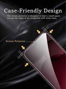 3pcs 17 Pro Max 6.9 Inch 18/18 Pro/18 Pro Max/Privacy Tempered Glass Screen Protector, Phone Screen Protector, Suitable For Daily Office And Home Use, Waterproof, Shockproof, Anti-Drop, Anti-Scratch, Anti-Fingerprint, Full Coverage - Black - View 4