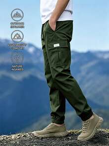 Men's Outdoor Sports Spring Autumn Thin Casual Fashion Brand Cargo Long Pants - Army Green - View 1