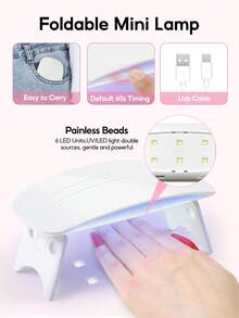 COSCELIA All-In-One Acrylic Nail Kit For Beginners, Nail Extension Starter Set With 30ml Acrylic Liquid 3 Colors 10g Pink White Clear Acrylic Powder, Home DIY Acrylic Nails Manicure - Multicolor - View 10
