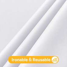 1/3Pcs White Rectangle Tablecloths 60x102 Inch, 60x126 Inch, Washable & Reusable Polyester, Rectangular Table Cloth Perfect For Party, Wedding, Hotel, Restaurant And Baby Shower - White - View 5