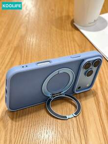 Koolife 1件裝 Apple 17Pro 360°旋轉磁吸手機殼 2.5mm背板 PC+TPU材質 精準孔位保護 親膚磨砂防滑防汗 鏡頭加高保護 適用於iPhone18pro/18pro Max/17ProMax/Apple 17/Apple 17Pro/Apple 17Air 適用於iPhone13/13pro/13promax/14/14pro/14promax/15/15plus/15pro/15promax/16/16plus/16pro/16promax/16e - 遠峰藍 - 查看 5