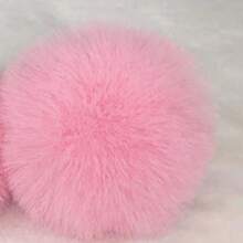 1pc Rabbit Tail Hair Clip Model, Fluffy Fur Ball, Cute Plush Rabbit Prop, Brooch Accessory, Decoration, Halloween Accessory - Multicolor - View 3
