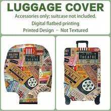 1PC, Flat Print Design, Print Design - No Texture, Accessories Only, Luggage Cover, Does Not Include The Luggage Shown In The Image, Suitable For 20 To 30 Inch Luggage, Made Of Thickened High-Quality Fabric, Essential Accessory For Your Travel And Checked Luggage. - Multicolor - View 7