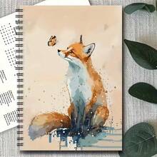 Vintage Scientific Illustration Red Fox A5 Spiral Notebook, 50 Sheets 100 Pages, Natural History Design, Professional Office Notepad And Classroom Records, Portable Diary And Planner - 1 Pack (50 Sheets/100 Pages) - View 4