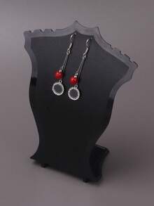 TONVIC Transparent Small Plastic Necklace Display Stand 1PC/10Pcs - Black - View 9