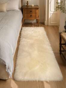 Fluffy Rug Cream White Area Rug,For Bedroom,Living Room,Study,Office,Plush Bedroom Rug,Non-Slip,Shaggy Rug,Faux Fur Rug,Living Room Rug,Bedside Rug,Decorative Rug,Bedroom Decor,Autumn Home Decor,Room Decor,Fall Decor,Fall Home Decor - Creamy White - View 5