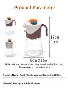 1pc New Olive Oil Spray Bottle, Kitchen Essential, Can Hold Soy Sauce, Vinegar, Seasoning, Suitable For Camping, BBQ, Baking, Cooking, Salad And More, Multiple Styles Available, Leak-Proof Kitchen Oil Bottle, Edible Oil Spray Bottle, Olive Oil Bottle, Fitness Salad BBQ Spray Oil Bottle, Vinegar Bottle. - View 3