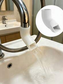 1pc Universal Faucet Extender, Suitable For Kitchen And Bathroom Sinks, Water-Saving Sleeve Faucet Attachment, Anti-Splash Flow Guide Tube, Portable Water Guide Sleeve, Multi-Function Home Sink Water Pipe Accessory - Multiple Styles - View 1