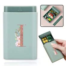 Portable Pill Box Travel Medicine Storage Case 6 Compartments Tablet Organizer Drawer Type Medicine Container For Outdoor Daily Use - Green - View 30