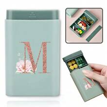 Portable Pill Box Travel Medicine Storage Case 6 Compartments Tablet Organizer Drawer Type Medicine Container For Outdoor Daily Use - Green - View 12
