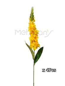 MEHELANY 12/8/4/1件 黃色金魚草人造花 春季絲綢花 長莖風信子仿真花，適用婚禮、居家、戶外派對花卉裝飾、桌飾中心裝飾、家居園藝、飯店櫃檯、廚房、壁爐，春季情人節、母親節派對用品，DIY拱門花環裝飾，送給女性、女孩、老師的禮物 - 黃色 - 查看 9