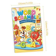 Children's Word Puzzle & Coloring Activity Book, Educational Vocabulary Puzzle Workbook, Preschool Early Learning Game Book, Christmas Holiday Gift, Suitable For Boys & Girls 3+ Years Old - Multicolor - View 6