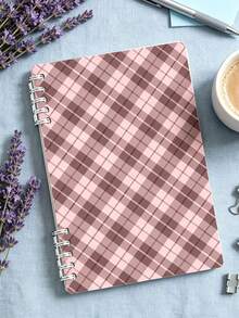 Campus Style Pattern Notebook, Vintage Plaid Cover Student Writing Office Record Diary - Ideal Choice For Back To School Supplies, Learning Supplies - Perfect Gift For Students - Exquisite Storage And Planning Notebook, Very Suitable For Daily Use And Organization. Pattern Randomly Cut - Multicolor - View 3