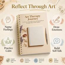 Mindful Art Journal For Self-Care And Emotional Healing - Mindful Reflection Book With Stress Relief Activities And Open-Ended Art Prompts - Self-Care Logbook For Women, Anxiety Relief Support Book - A5 - View 4
