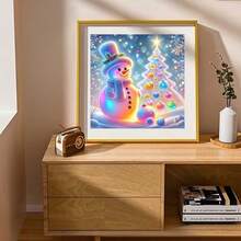 1PC DIY 5D Diamond Painting Kit Christmas Snowman Pattern - Round Full Drill Art Mosaic Craft, Home Wall Decor, Unframed - No Frame - View 2