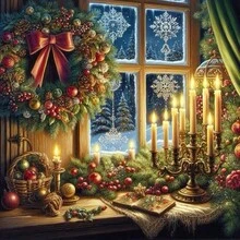 1PC DIY 5D Diamond Painting Kit Christmas Theme Pattern - Round Full Drill Art Mosaic Craft, Home Wall Decor, Unframed - No Frame - View 7