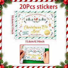 20PCS Christmas Postage Stamp Sticker Set, North Pole Post Office Santa Claus Delivery Label Stickers, Gift Box Package Decoration Stickers, Christmas Gift Wrapping Seal Stickers, Holiday Gift Box DIY Decoration Adhesive Stickers, Gift Box Envelope Gift Wrapping Accessories - Multiple Styles - View 11