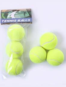 3pcs High Elasticity Tennis Training Balls, Durable And Wear-Resistant For Beginners, Training And Matches - Multicolor - View 5