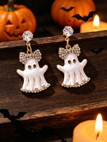 Anting Hantu Retro Lucu Gaya Eropa dan Amerika, Cocok untuk Aksesori Liburan Bertema Halloween, Cocok untuk Aksesori Liburan - hantu - View 3