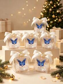 Nordic Style Exquisite Butterfly Glass Ornament Gift Box Set Includes (Butterfly Ornament + Gift Box) Suitable For Home Decor, Room Decoration, Party And Holiday Decoration, Office Decor, Living Room Accessories, Also Best Gift For Christmas, Halloween, Wedding, New Year - Premium Souvenir - View 7