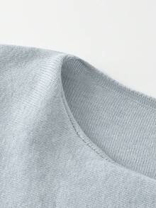 Baju Rajut 2-in-1 Model Jubah Musim Gugur/Dingin Wanita, Atasan Lapisan Dasar Lengan Panjang yang Unik, Serbaguna, dan Melangsingkan - Grey - View 7