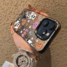 Halloween Guitar Ghost Phone Case Compatible With Apple 17 16 15 14 Pro Max 13 12, Silver, Shockproof - Multicolor - View 3