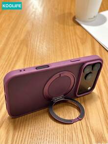 Koolife 1件裝 Apple 17Pro 360°旋轉磁吸手機殼，2.5mm背板，PC+TPU材質，精準孔位保護，親膚磨砂防滑防汗，鏡頭加高保護，適用iPhone18pro/18pro Max/17ProMax/Apple 17/Apple 17Pro/Apple 17Air，相容iPhone13/13pro/13promax/14/14pro/14promax/15/15plus/15pro/15promax/16/16plus/16pro/16promax/16e - 櫻桃紅 - 查看 5