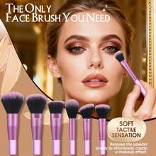40 Pcs/30 Pcs Complete Cosmetic Set, 30 Pcs Purple Mini Makeup Brushes Plus 10 Pcs Beauty Accessory Kit, Flexible Low‑Absorption Bristles Reduce Cosmetic Waste, Matching Accessories Realize Convenient Makeup And Cleaning Work. - Multicolor - View 2