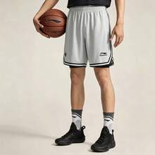 Li-Ning Jimmy Butler 系列男士籃球短褲，快乾涼感面料，專業比賽短褲 AAPW055 - 靜灰色 - 查看 1