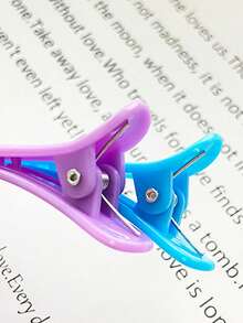 40/20/5PCS Duckbill Hair Clip, Candy-Colored Crocodile Clip, Simple Plastic Hair Clip For Side, Forehead, Bangs, And Split Ends,Campus - Multicolor - View 4
