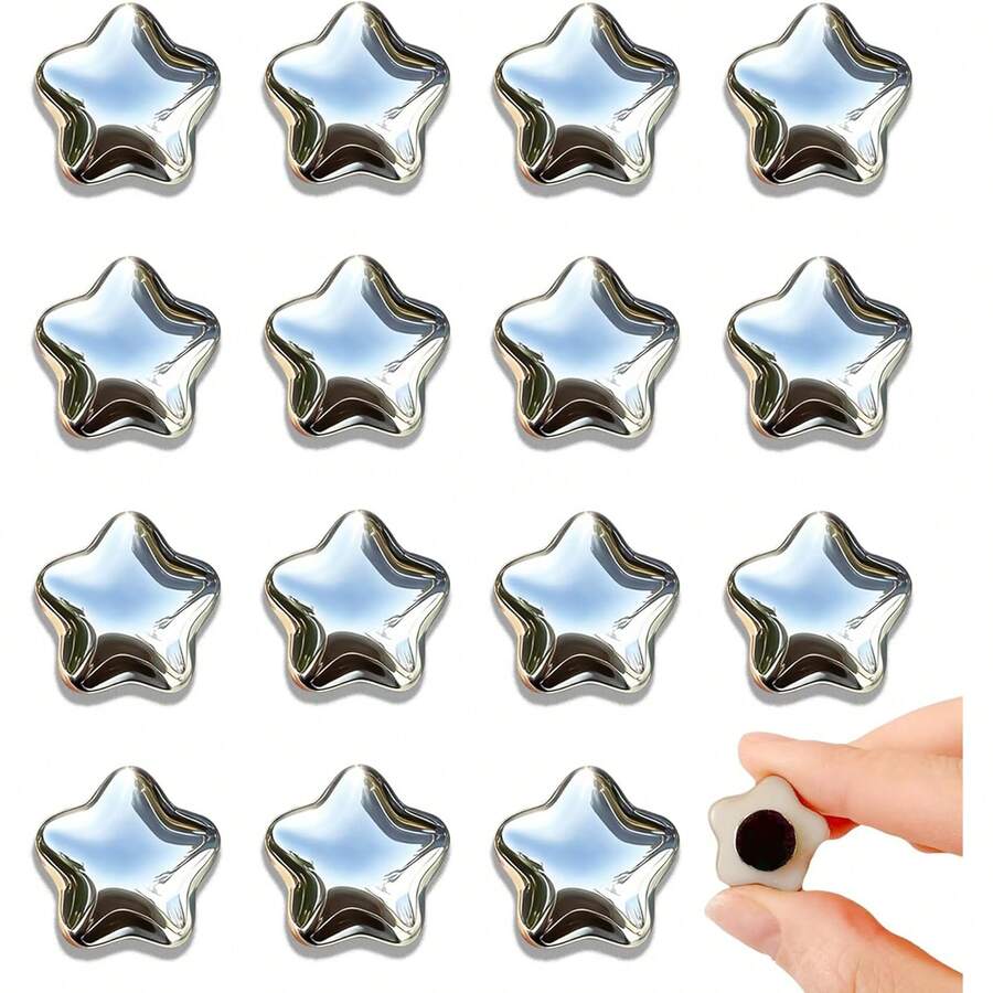 15pcs Fridge Magnets - Cute Star Decorative Magnet Set Suitable For Refrigerator, Home Kitchen, Office, Whiteboard, Storage Cabinet Decoration! - A - View 1
