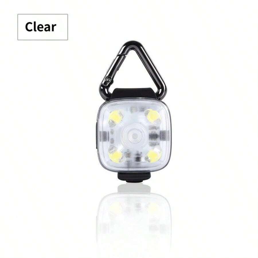 Glowing Dog Pendant Night Light, Rechargeable Pendant For Cats And Dogs, Anti-Lost Pet Collar Pendant, Suitable For Outdoor Hiking, Training And Walking - White - View 1